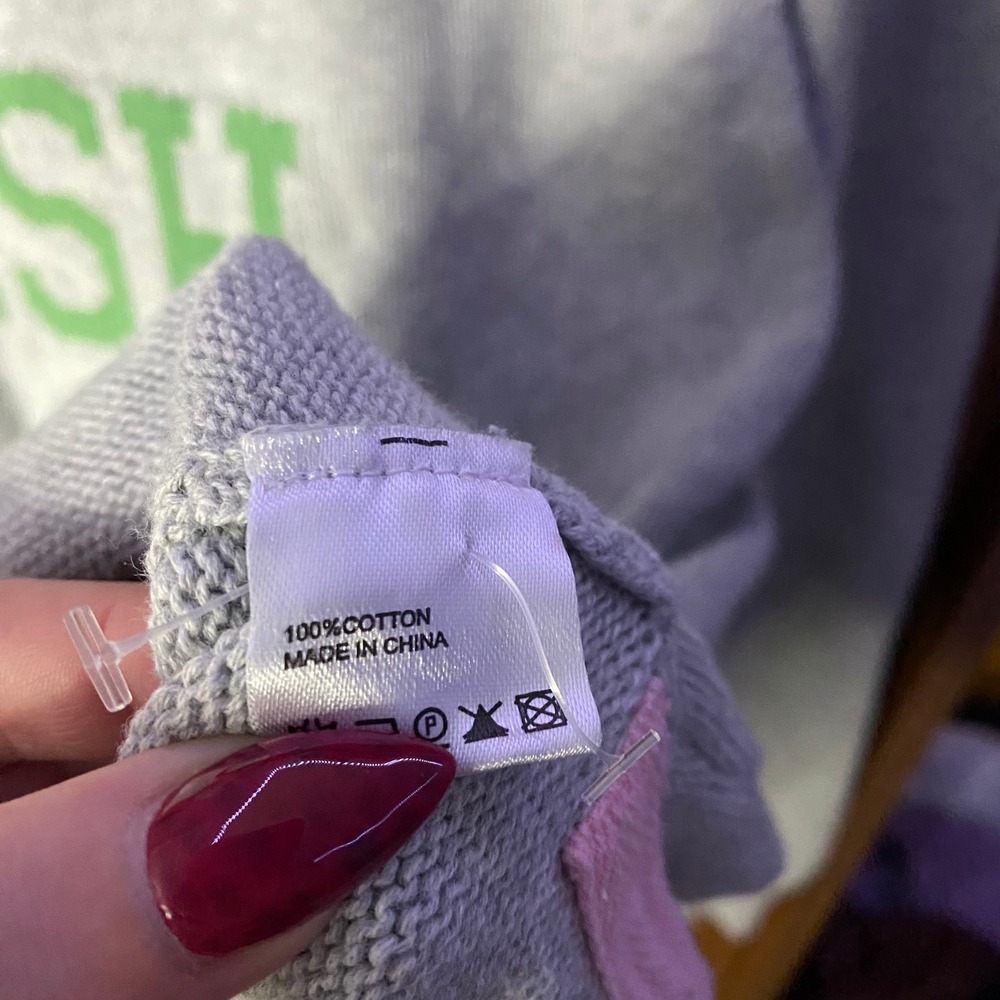 Pink Pineapple IRISH Sweater Womens XL Gray Green Shamrock Cotton Knit Pullover - Picture 5 of 6
